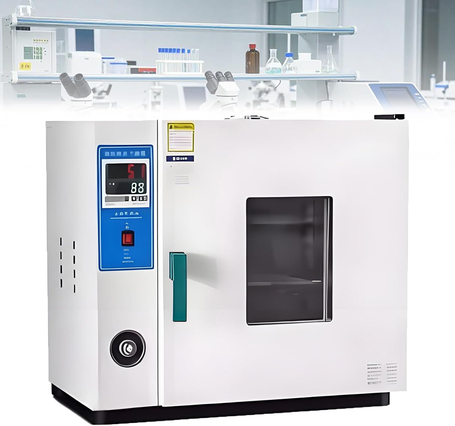 Constant Temperature Blast Drying Oven for Laboratory/Industrial, with Intelligent Controllable Instruments, Lab Vacuum Ovens Forced Air Convection, Adjustable Wind Speed 43L