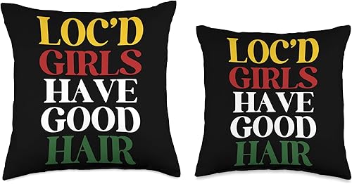 Miniatura 3 de Locs Afro Dreadlocks Love Beauty Hair Loc'd Good Hair - Almohada negra de niña africana americana, 18 x 18 pulgadas, multicolor
