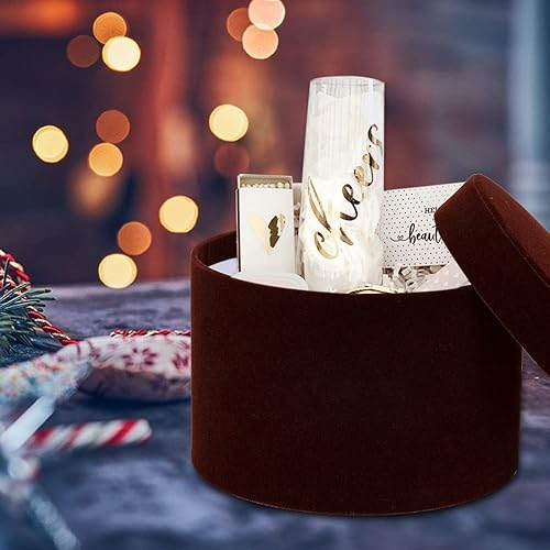 Miniatura 9 de GnFlus Cajas de regalo en forma de corazón con tapas para regalos, paquete de 4 cajas de regalo de terciopelo negro para arreglos, flores, bodas,