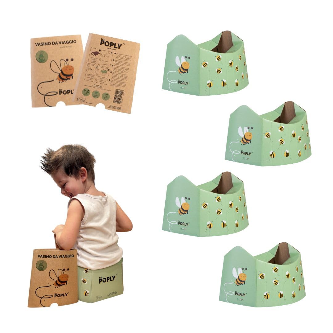 ECO POPLY Portable Reusable and Sustainable Travel Potty for Children 1-10 Years, Hygienic and Compact for Travel Car