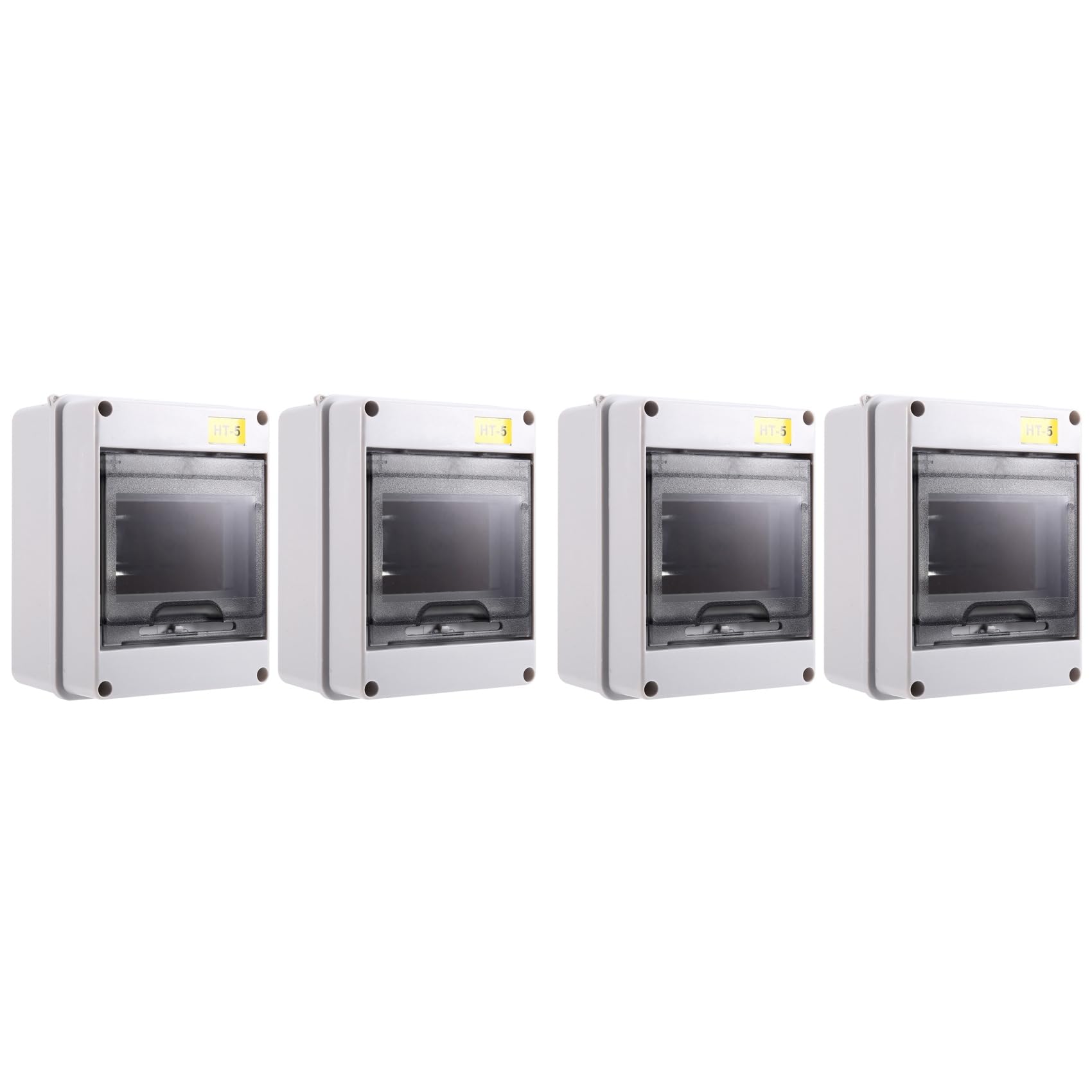 Jnchdghwa As Shown 4Pcs Ht-5 Way Ip65 Mcb Breaker Box Distribution Protection Box Power Electronic Din Rail Enclosure For Circuit Breaker