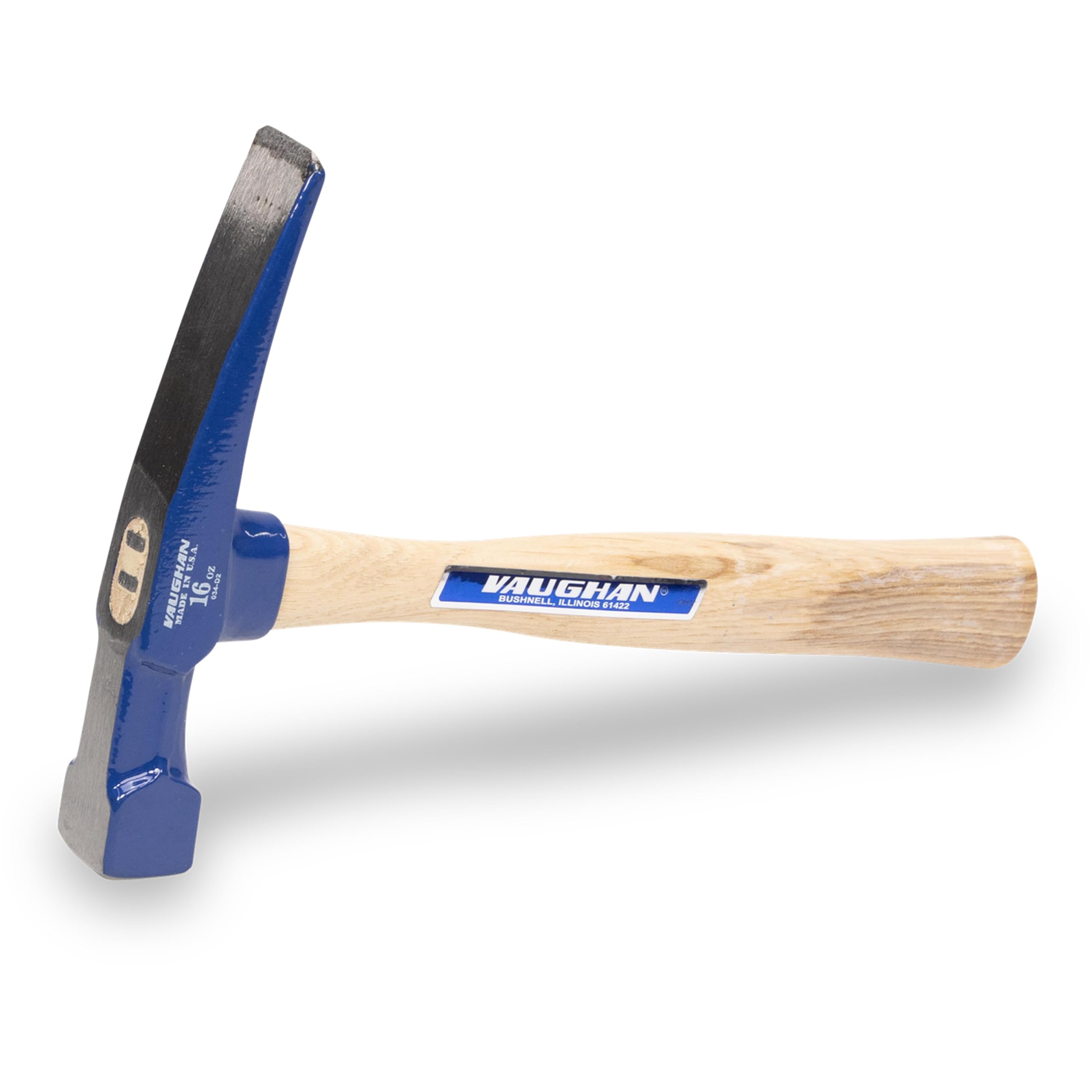 VAUGHAN Brick Layers Hammer, 16 oz Steel Masonry Tool w/Carbide