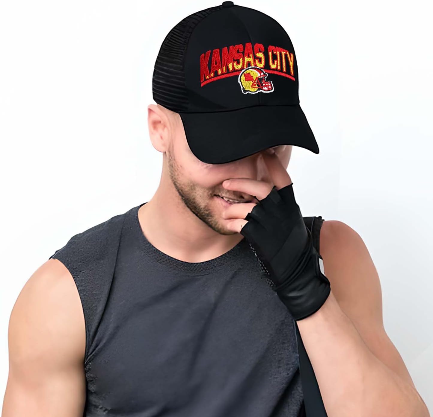 Football Fans Embroidered Trucker Hat, Football Team City Adjustable Baseball Hats Best Gift for Men Women - Image 5