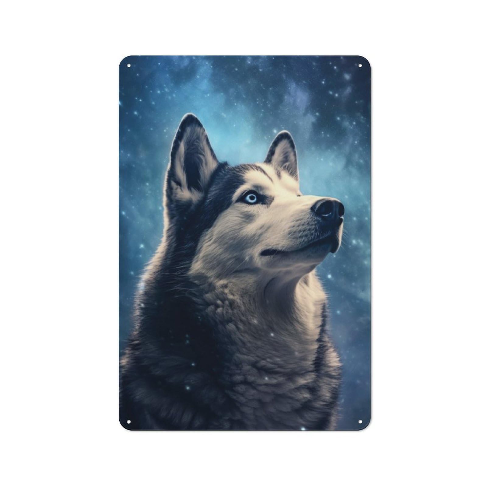 Junmoney Husky Dog Retro Metal Wall Sign 30X20cm With For Pub Or Café, A Housewarming Gift For Hospitality Wall Decor Collectors