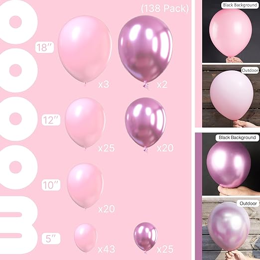 Product image for PartyWoo Purple Shades Balloon Garland Kit 140 pcs - 3