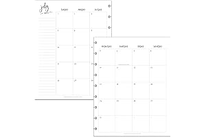 BetterNote Happy Planner 2022-2023 Academic Monthly Calendar Refill