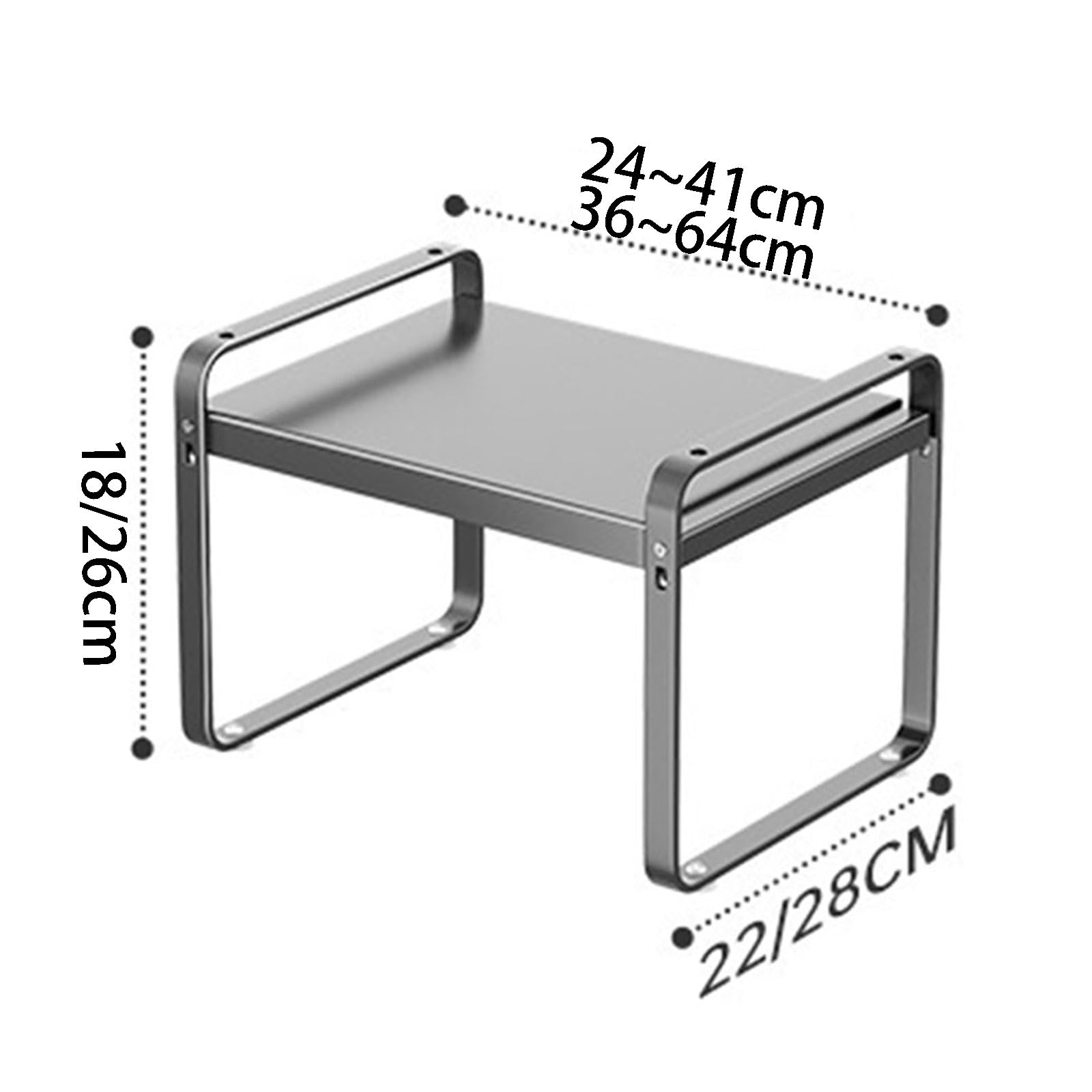 Rozszerzalne półki szafek, regulowany organizer pod zlew, metalowy schowek do spiżarni, stojaka na przyprawy, szafy, łazienki, 24-64 cm