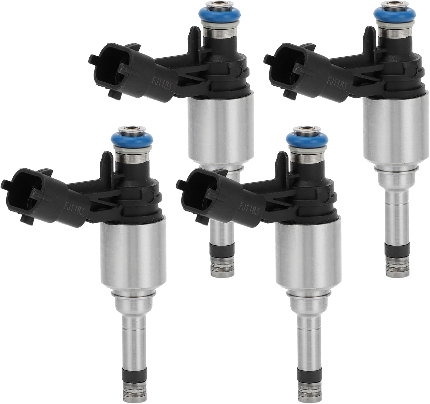 Fuel Injector No.35310-2B120 Fuel Injection Nozzle for Hyundai Sonata Eco 15-17 1.6L for Hyundai Veloster Turbo 13-17 1.6L Black Set of 4