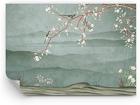 ARTTOR Non-woven Wallpaper Standard - Pastel Birds Flowers - 100x70 cm - XXL Modern Decorative Murals Photo Wallpaper Bedroom For Living Room - WF1AA100x70-5495