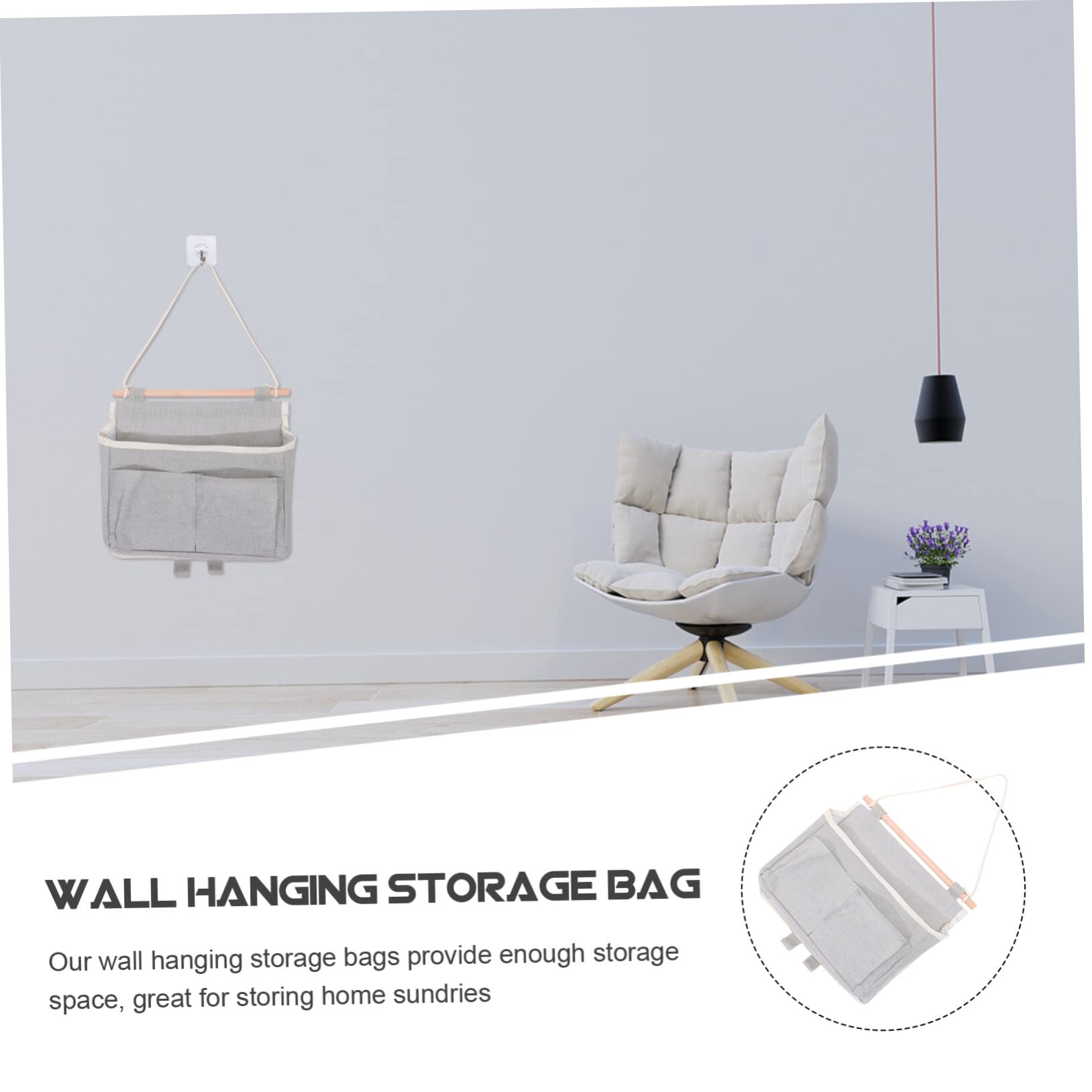 FOMIYES 4 Pz Borsa Portaoggetti a Parete Organizzatore Di Articoli Vari Armadio Portaborse Organizer Da Appendere Con Tasche Porta Libri Da Parete Sospeso Cotone Bambino Vestiti Appesi
