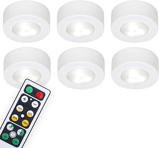 BRILONER - Cabinet Lighting with Remote Control, Dimmable in Levels, Timer, Under-U…