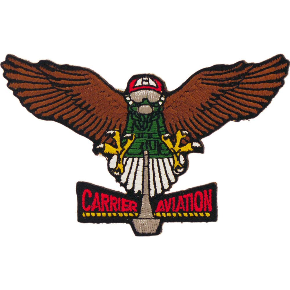 Artisan Owl United States Navy USN Carrier Aviation Aircraft Embroidered Patch, with Iron-On Adhesive