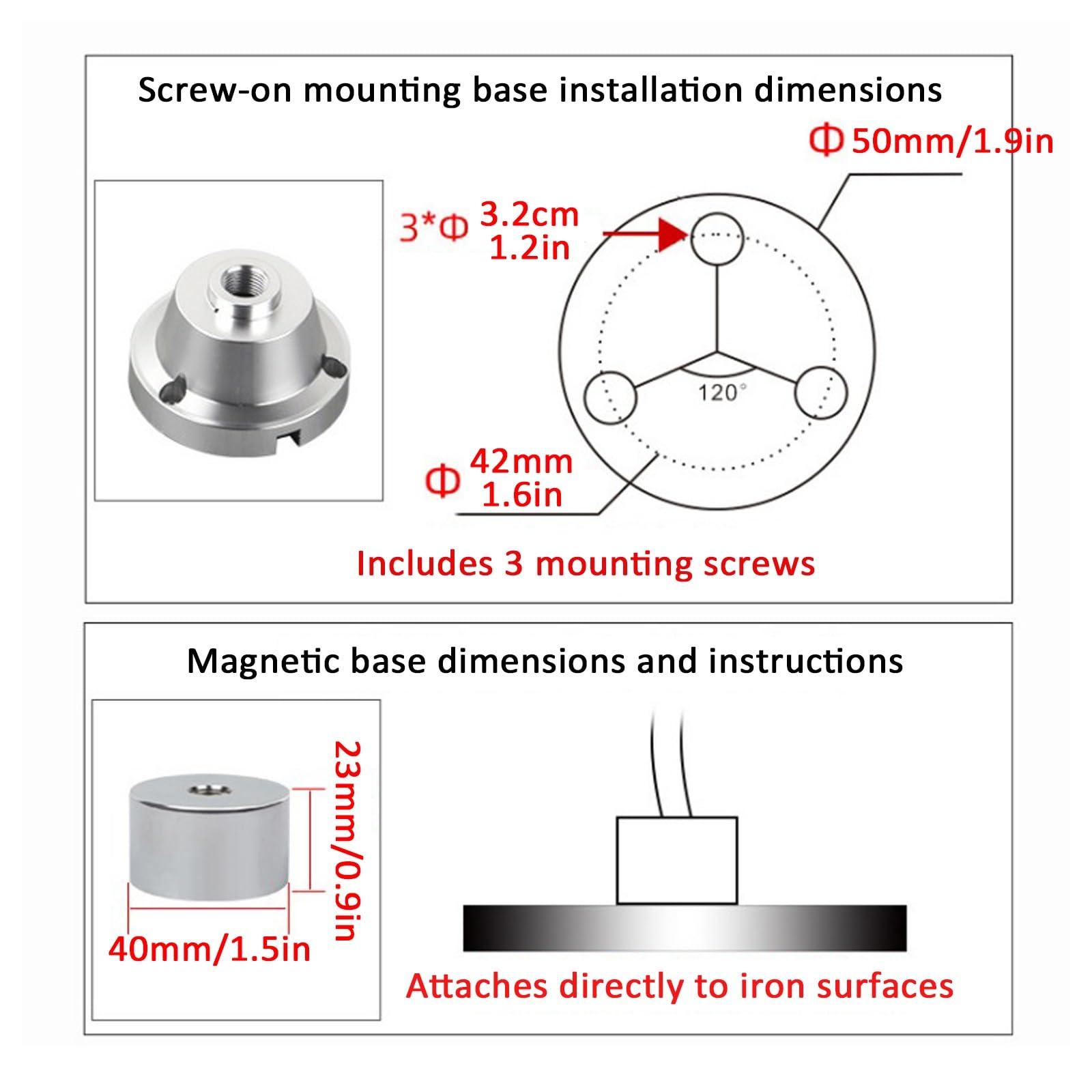 Lampada da lavoro magnetica, lampada a LED con collo d'oca flessibile e base magnetica for torni, banchi da lavoro, macchine da cucire, griglie, scrivanie da ufficio(1W,110-220V)