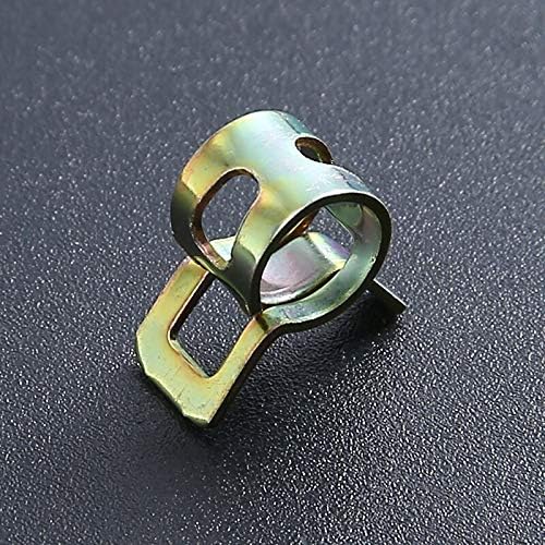 100pcs New 1/4" 6mm (ID) Spring Clip Clamps Metal Fastener Fuel Oil Line Silicone Vacuum Hose Clamp Assortment Kit
