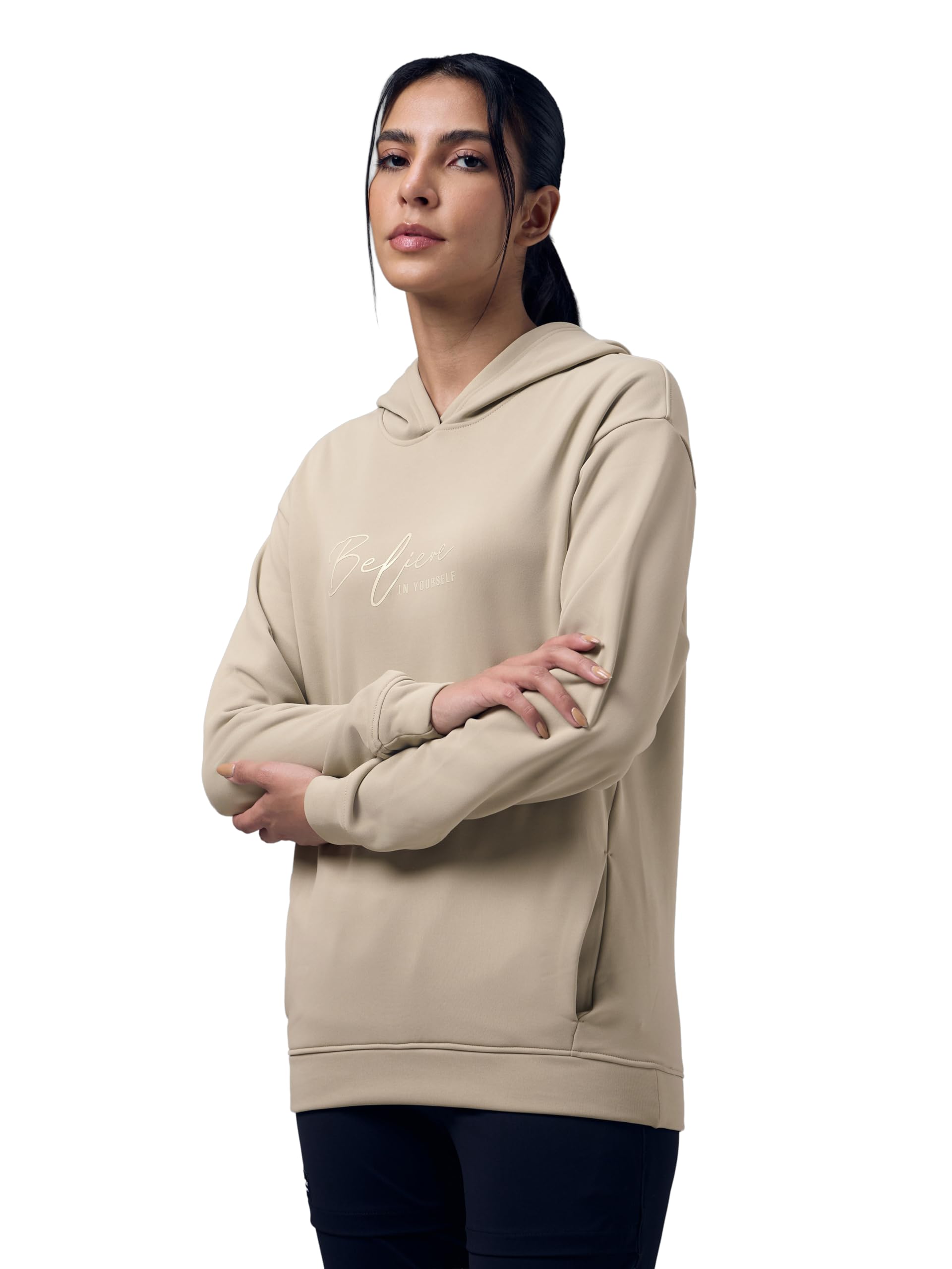technosport Women's Regular Fit Graphic Print Hooded Neck Full Sleeve Technowarm+ Sweatshirt for Casual & Regular Use-picture-17