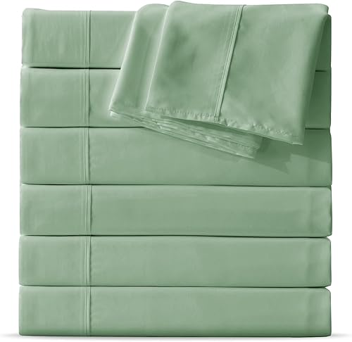Maple&Stone Paquete de 6 sábanas encimeras tamaño individual, suave y transpirable de alta calidad, tela de microfibra cepillada, no se encoge y no