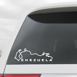 Generic JBY Graphics Venezuela Decal Vinyl Sticker The Top Part of Venezuela Map Outline with The Country Name, 6 inch x 2 inch, White