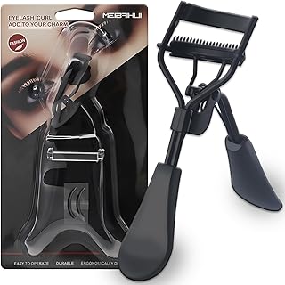 Eyelash Curler for Hooded Eyes,Lash Curle with Built-in Comb and 2 PCS Additional Rubber