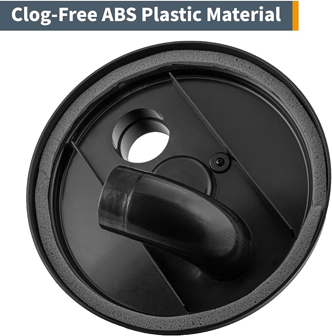 POWERTEC 70299 Dust Collection Cyclone Separator Lid for 5 Gallon Dust Collector Bucket Canister w/ 2-1/2 Inch Hose Ports, Elbow Fittings