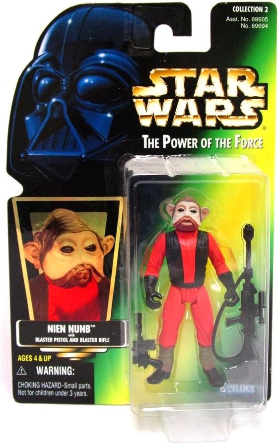 Star Wars The Power of the Force Nien Nunb Action Figure, 3.75 Inches