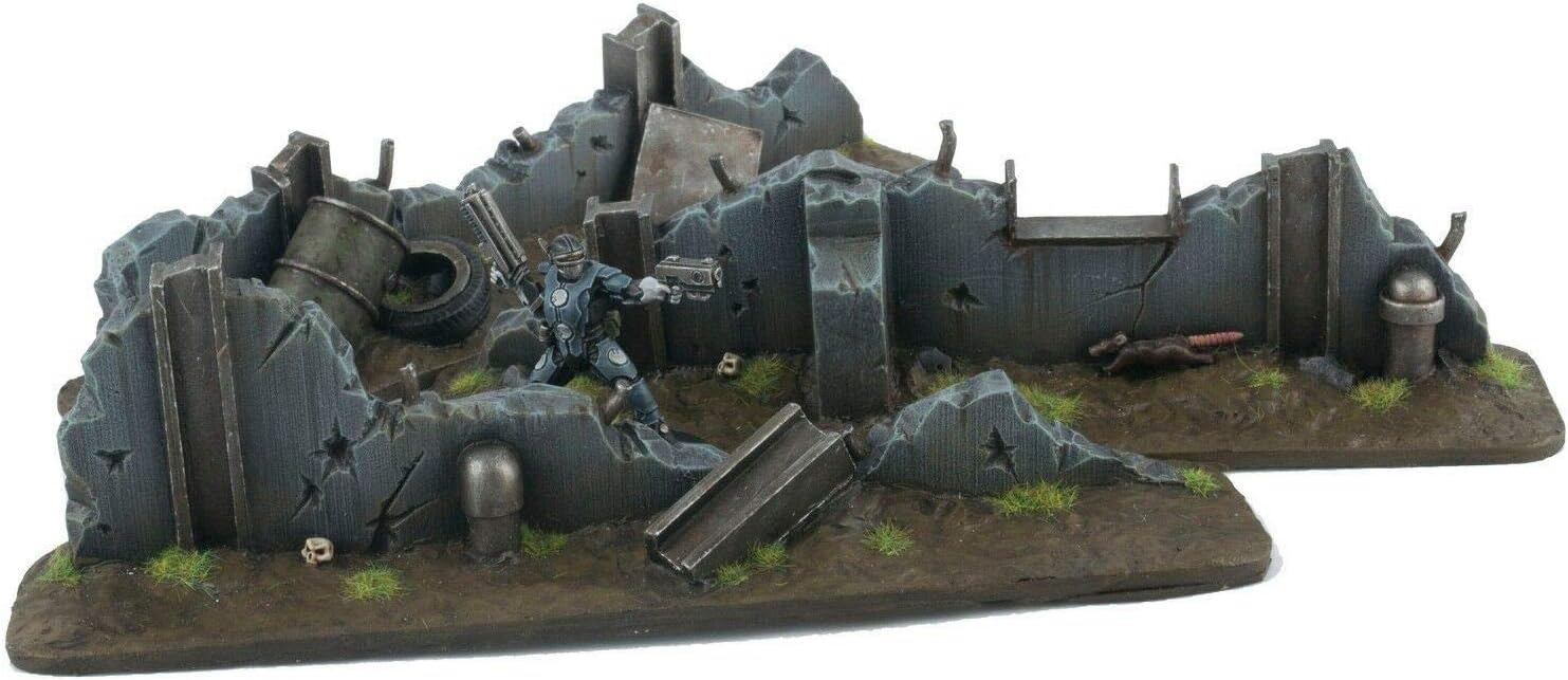 War World Gaming War Torn City Defensive Barricades x 3 – 28mm Heroic Scale Futuristic Sci-Fi Wargame Terrain Scenery Zombicide Necromunda Zombie Apocalypse Apocalyptic