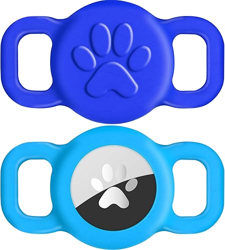 Joytale Paquete de 2 soportes para Airtag para collar de gato, soporte elástico de silicona para cachorros, perros, gatos, gatitos, soporte ligero y