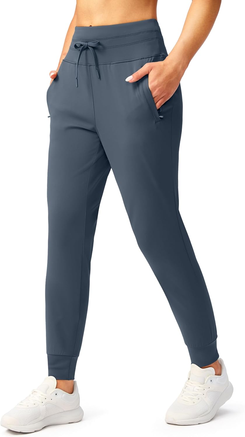 G GRADUAL Women's Joggers Pants with Zipper Pockets High Waisted Sweatpants Athletic Tapered Pants for Women Lounge Workout - Image 2