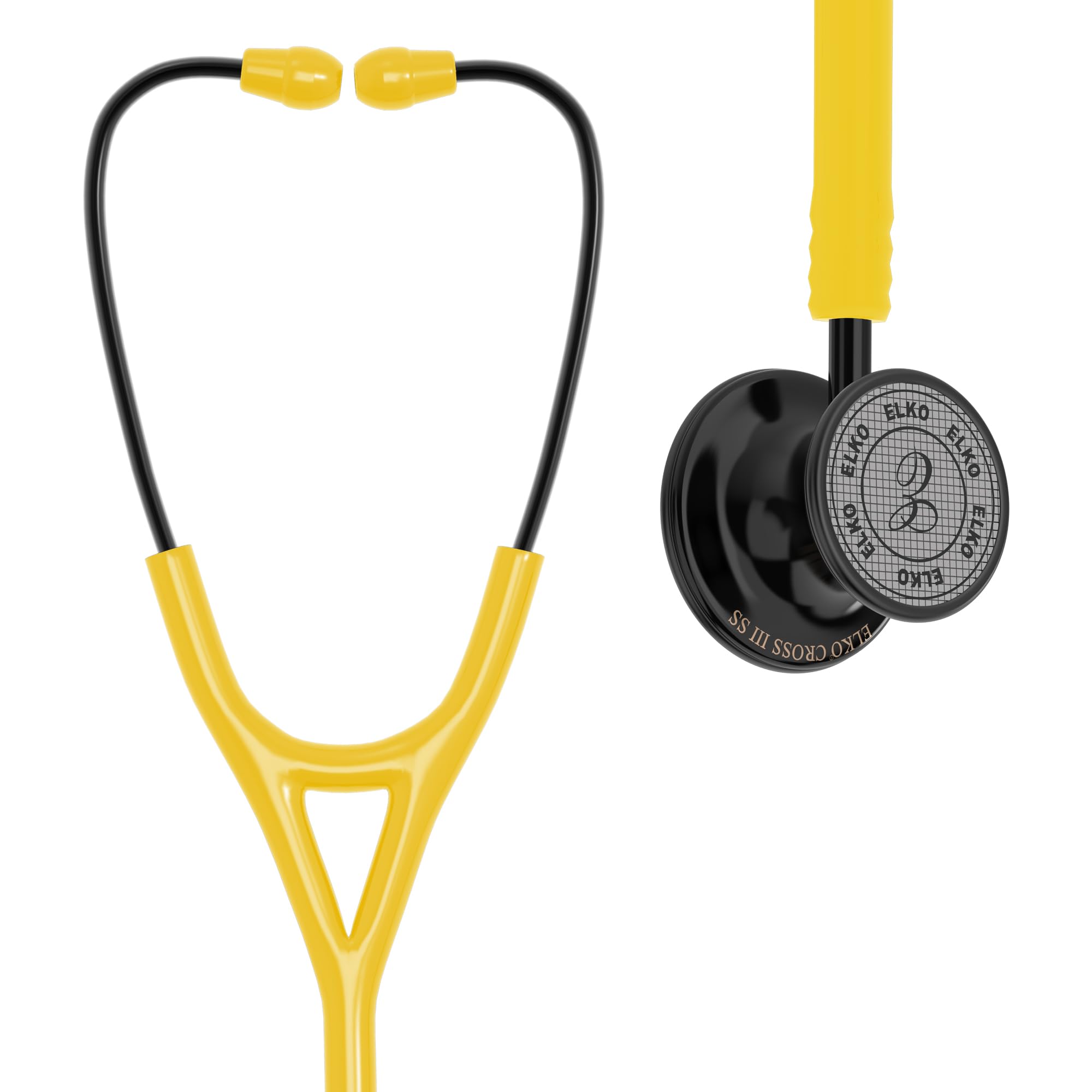 ELKO EL-190 Black edition CROSS III SS stainless steel dual head acoustic stethoscope | Adult & Pediatric Stethocope with Double-sided Black Chestpiece | Two-Way PVC Tubing | Doctors & Medical Students (Yellow) (B0CTF8Q1Z4) Amazon Price History, Amazon Price Tracker
