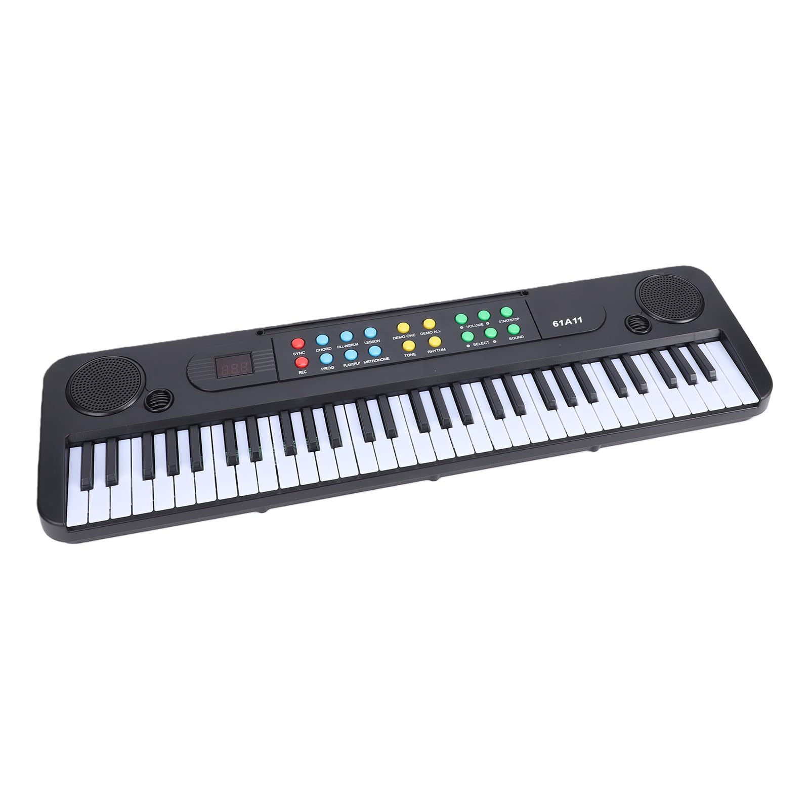 Bediffer Tastiera Elettronica Portatile a 61 Tasti 200 Toni 200 Ritmi per Principianti a Casa Pratica e Educazione Musicale