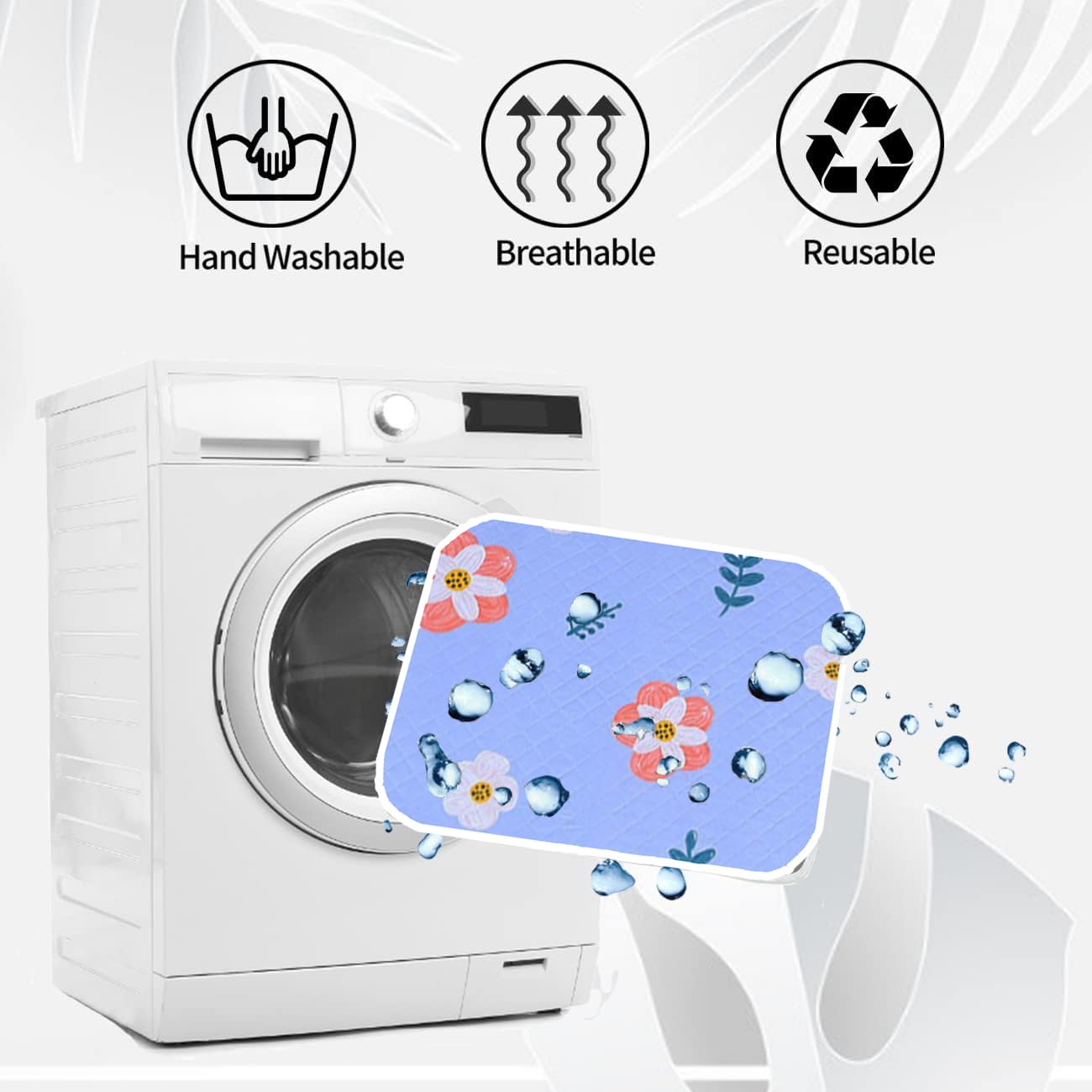 KAKOLOPT Rabbit Hamster Guinea Pig Cage Liners Absorbent Reusable Washable Pet Mats Chinchillas Bedding Pet Potty Training Pads for Small Animals Chinchilla Bunny Hamster Liners (47"x32") - Image 4