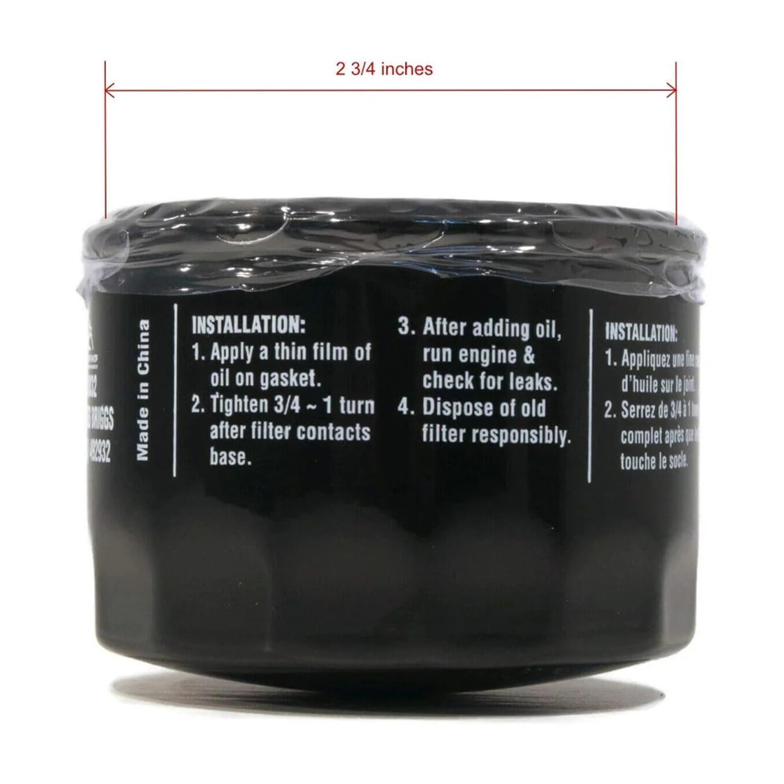 Elemento de filtro de aceite 492056 492932 696854 842921 Piezas de repuesto for motor de tractor cortacésped(4pcs)