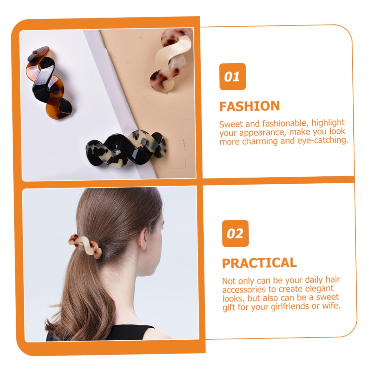 ABOOFAN 12stücke Teiliges Große Haarspangen Schildpatt- Retro Haarclips Für Damen Für Hochzeiten Partys Und Alltag Haarschmuck-accessoires