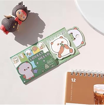 GUGUK Sevimli Panda Yap kan Not Seti   Index Sticker