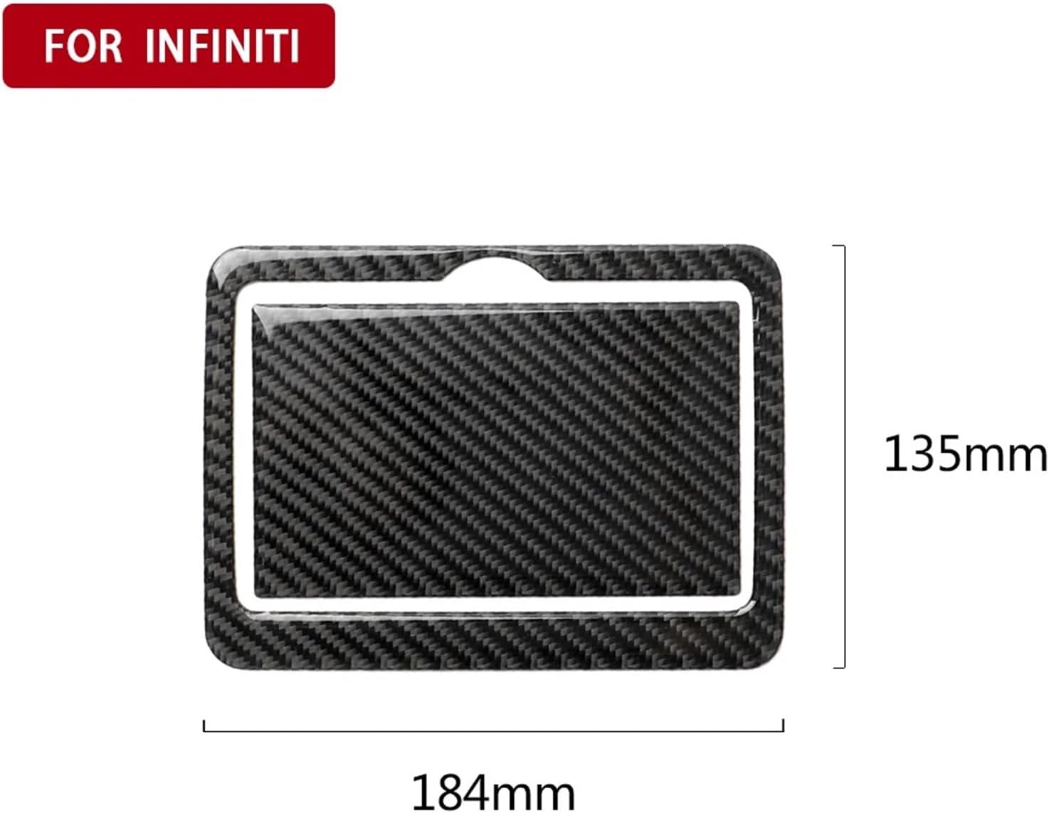 for infinitis Q50 Q60 2014-2019 Rear Seat Water Cup Drink Holder Panel Cover Trim Carbon Fiber Car Sticker Decoration Strip