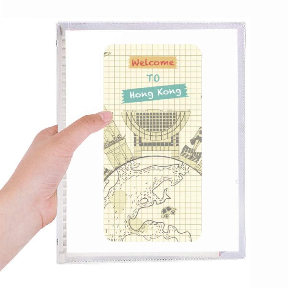 Carnet à feuilles en spirale rechargeable motif Hong Kong Traditionnel Place format compact - 5