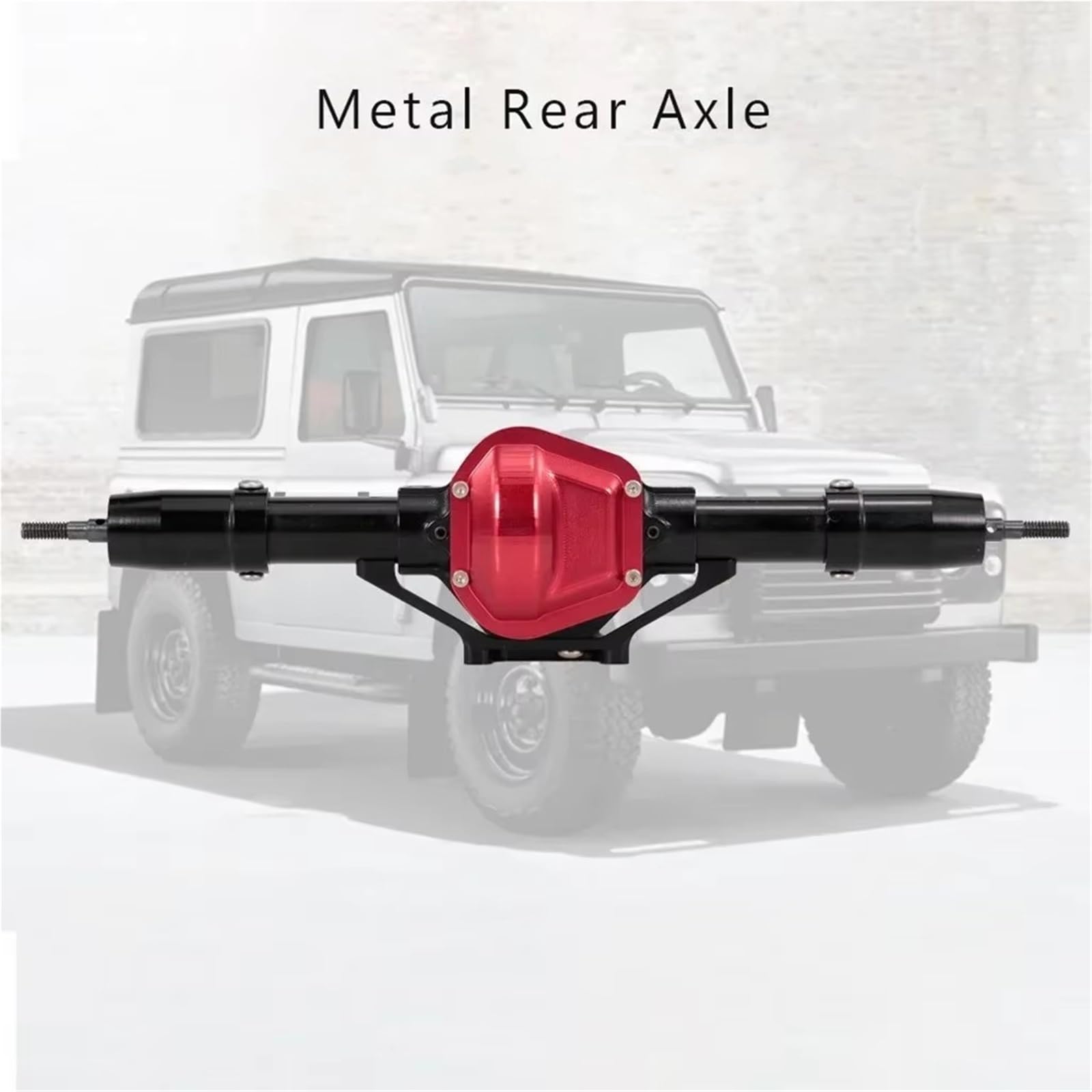 Ejes RC Compatible Con Axial Para SCX10 Coche RC Crawler 1:10, Piezas De Mejora De Eje Delantero Y Trasero De Metal CNC Para Coche RC(Rear)