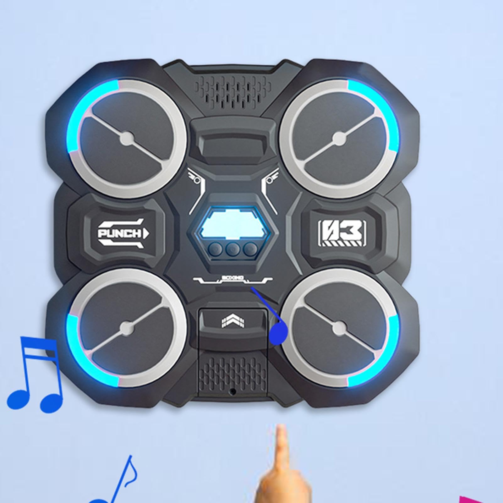 Macchina da boxe da appendere a parete, macchina da boxe per la pugilata di musica | Macchina per la scatola musicale regolabile intelligente per l'allenamento della boxe musicale, attrezzatura da