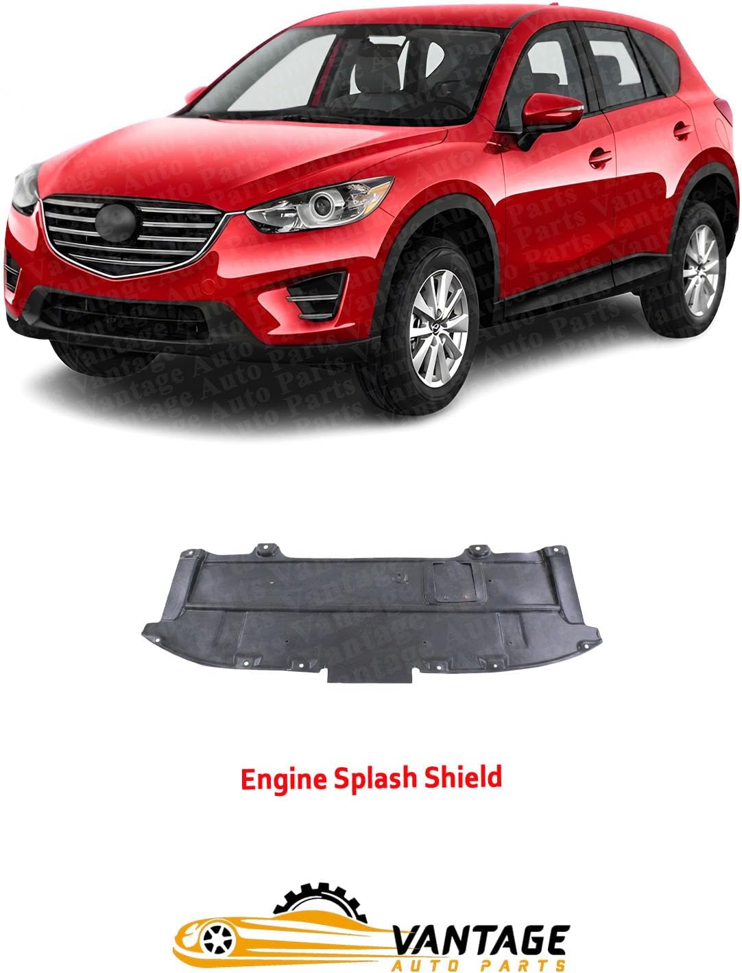 -‎ Front Lower Engine Splash Shield Compatible with Mazda CX-5 2013-2016 | DIRECT REPLACEMENT | KD535611YA | MA1228117