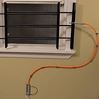 Vista 10 de Grisham PP SPAG Barras de Seguridad para Ventanas con Liberación Rápida de Emergencia, (Blanco, 5 Barras) 22'' de Alto x 22''- 42'' de Ancho