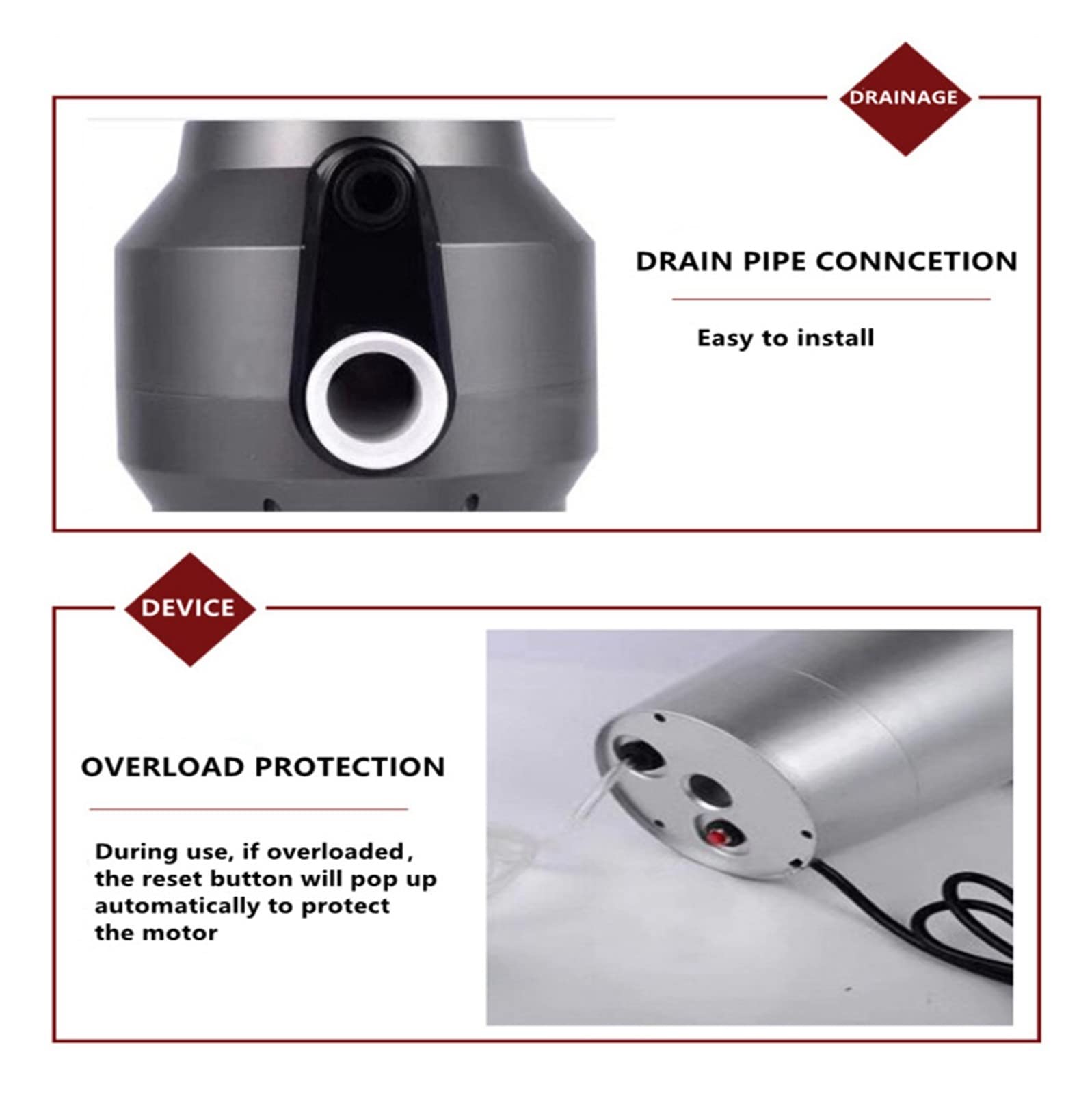 Triturador de Basura, recogedor de Alimentos, triturador de residuos, triturador de Acero Inoxidable, procesador de residuos de Cocina, electrodoméstico para Fregadero de 560 W (Interruptor de Aire)