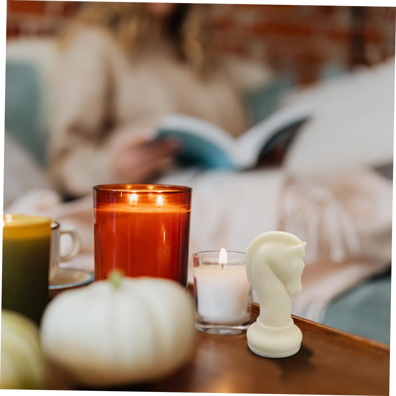 SOIMISS 6 Stück Silikon Kerzengießformen in Schachfiguren Form Selbstgemacht Aromatherapie Kerzen Herstellen Weiß für Handwerk und Home Selbstgemacht Projekte