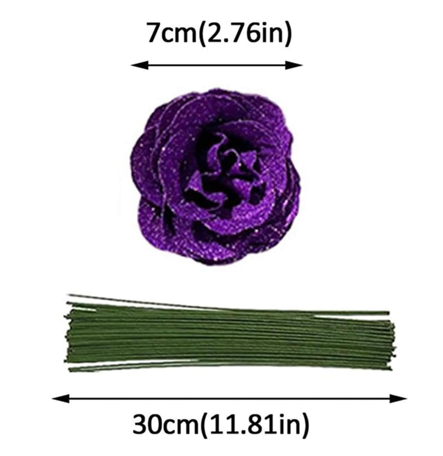 Glitzer-Rosenstrauß - (Selbstmontage), künstlicher Rosenblumenstrauß, ewig, glänzend, künstliche Rosen, Blumenstrauß, Liebesgeschenke für Valentinstag, Jahrestag, Verlobung (Red, 24Pcs)
