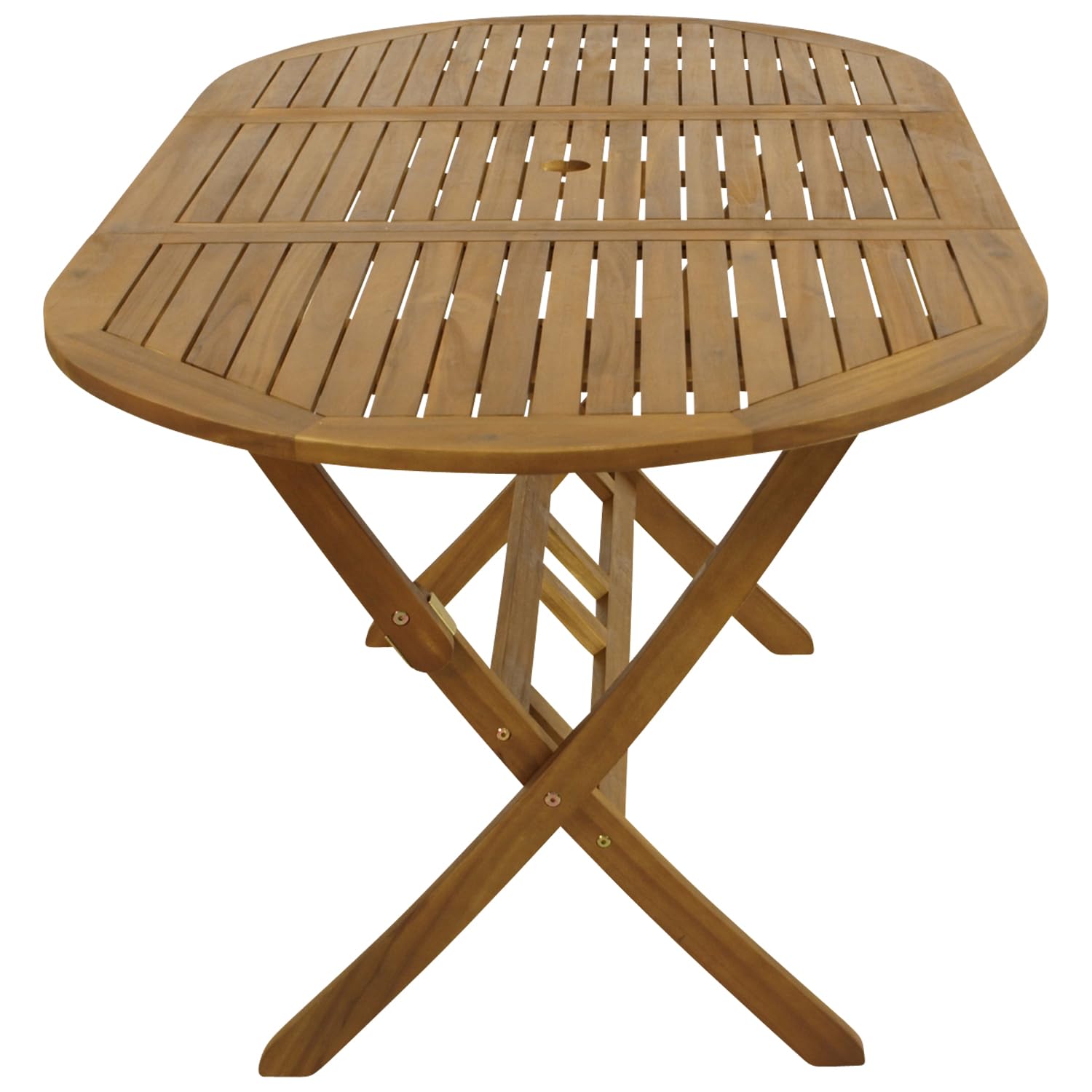 DEGAMO Gartentisch Klaptisch Landhaus 85x160cm, Akazie braun geölt, FSC®-Zertifiziert, klappbar, Outdoor