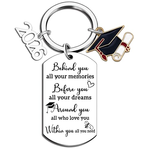 2026 Keychain - Personalized Stainless Steel Graduation Gift for Graduates