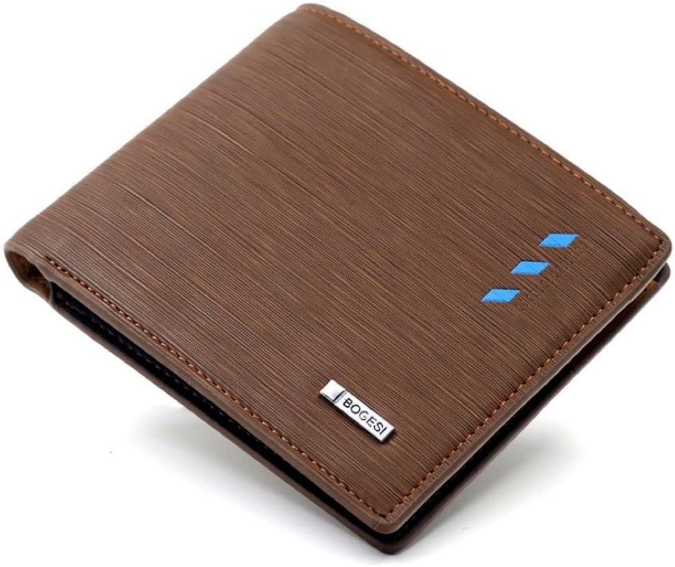 BAELLERRY Carteira Masculina Slim de Bolso Impermeável para Cartões Cédulas e Documentos Fina com Acabamento de Primeira Linha em Couro PU com Detalhes Exclusivos Diversos…