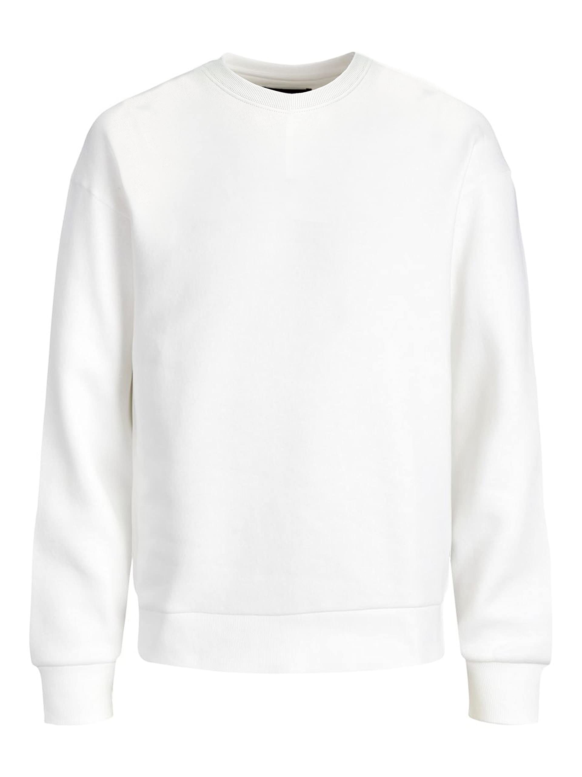 JACK & JONES Men's Classic Knit Jumper, White (White/Reg Fit), M