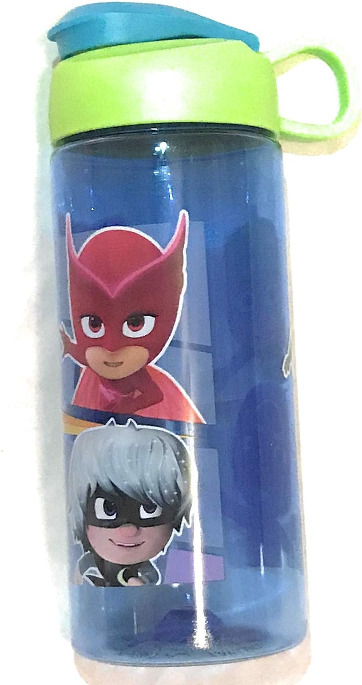 PJ Masks PJMJ-T070 Designs BPA Free 16.5 oz Boys & Girls Licensed Character Cold Water Bottles -Carry Loop & Snap Lid