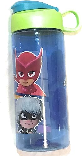 Zak! PJ Masks PJMJ-T070 Designs - Botellas de agua fría de 16.5 onzas, sin BPA, para niños y niñas, con lazo de transporte y tapa a presión