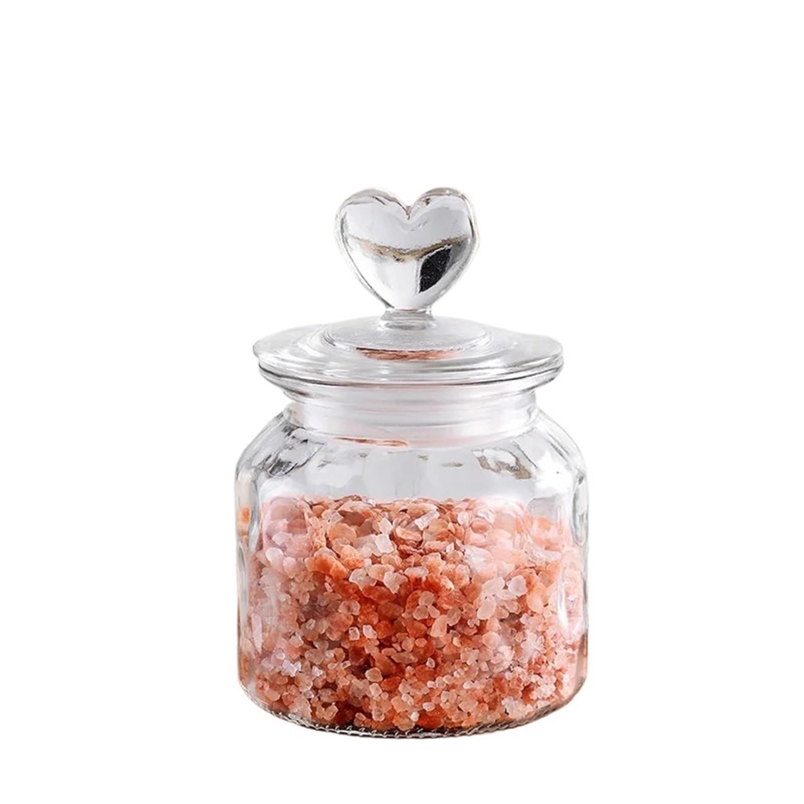 LSNNMU 2pcs Transparent Sealed Jar Glass Bottle Kitchen Storage Box Dried Fruit Miscellaneous Grain Snack Tea For Preserving(650ML)