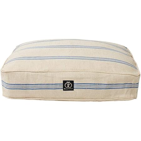 Grain Sack Dog Dog Bed Medium Blue